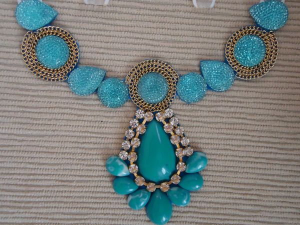 Maxi colar Azul