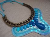 Maxi colar azul